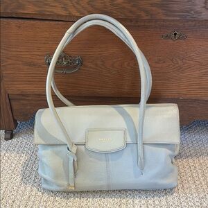 Radley London Satchel Light Gray Leather Shoulder Bag